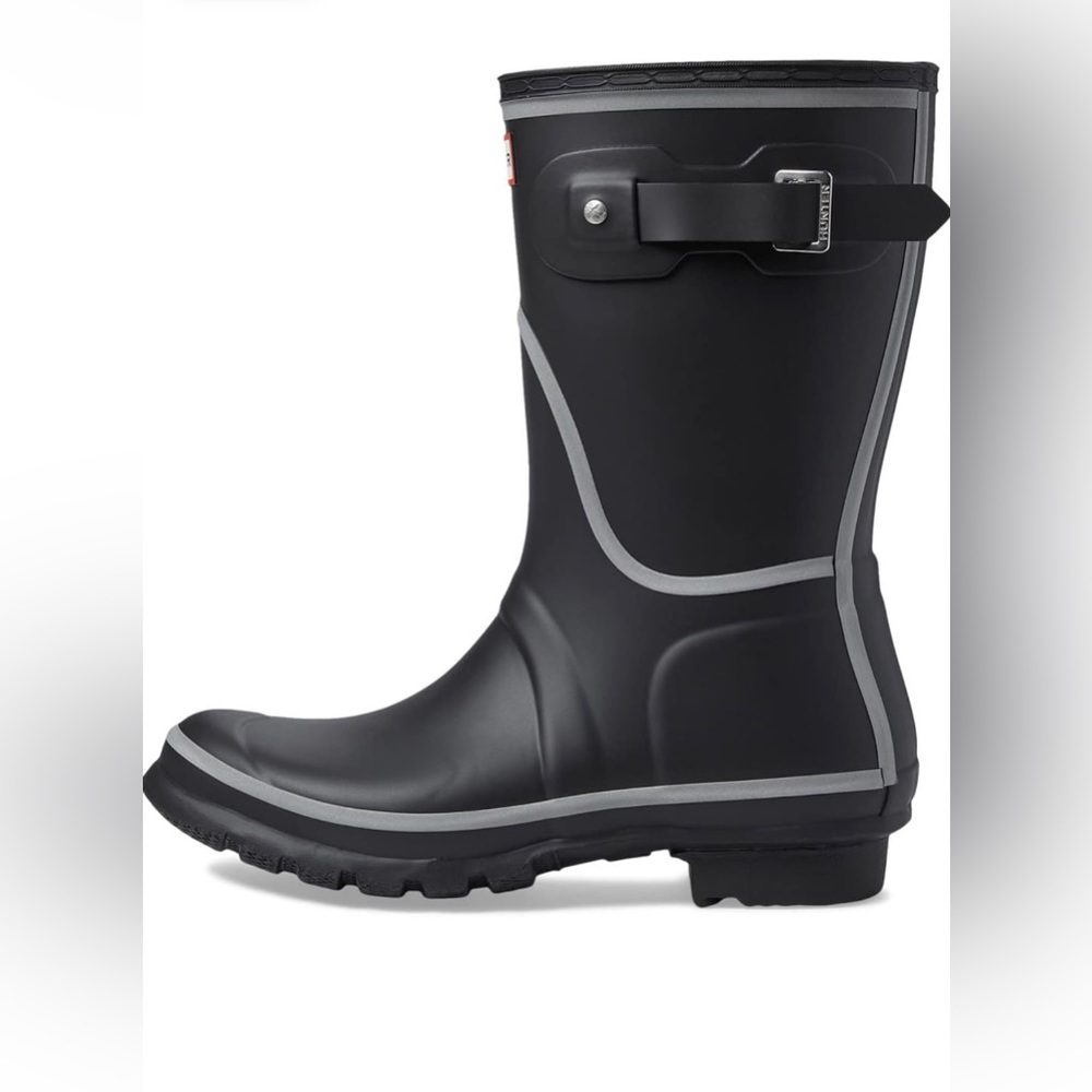 Preowned HUNTER Original Short Reflective Outline Rain Boot
